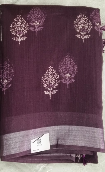 PURE LINEN PRINT SAREE
